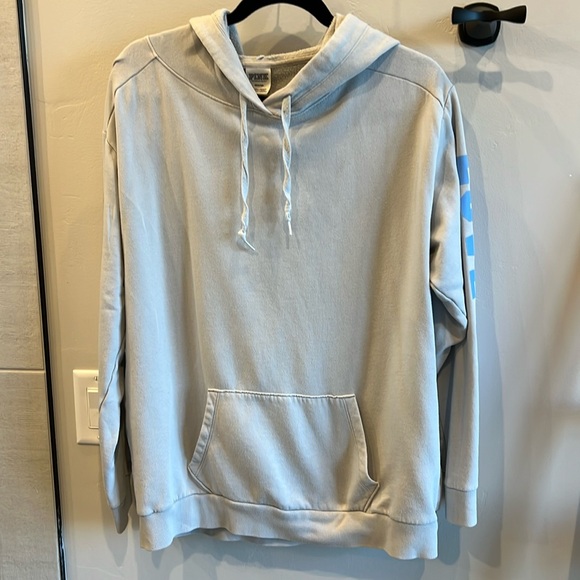PINK Victoria's Secret Tops - Very pale blue-gray Pink hoodie size M